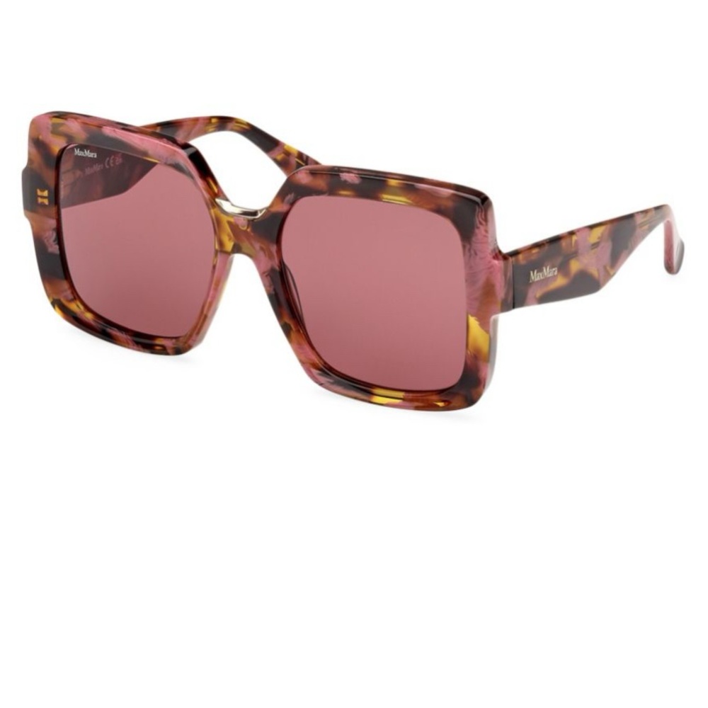 MaxMara Pink and Brown Square Sunglasses